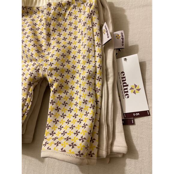 Endue Baby Pants Size 0-3 Months Organic Pima Cotton Reversible Newborn 4 Pairs - Picture 7 of 7